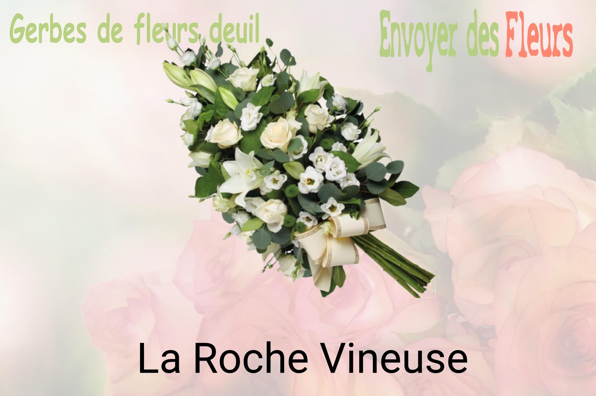 Gerbe de fleurs de deuil livrée à La Roche-Vineuse